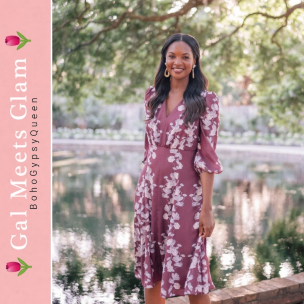 Gal Meets Glam Adelaide Floral Print Dress